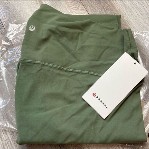 Lululemon Align High-Rise Pant 25" Green Twill Size 20 - Picture 4 of 7